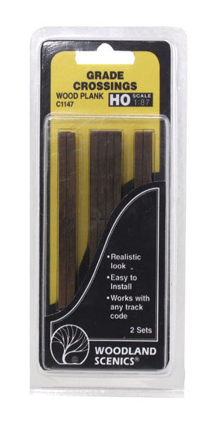 C1147 HO Wood Plank Grade Crossing