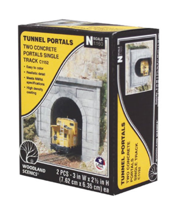 C1152 2 x Single Track Concrete Tunnel Portals