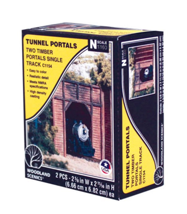 C1154 2 x Single Track Timber Tunnel Portals