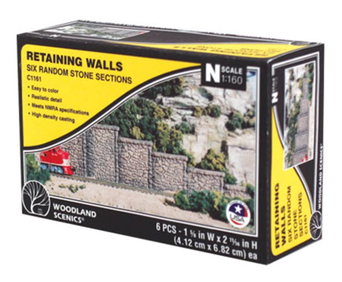 C1161 6 x Random Stone Retaining Walls