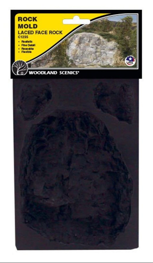 Rock Mould - Laced Face Rock (5 x 7 inches)