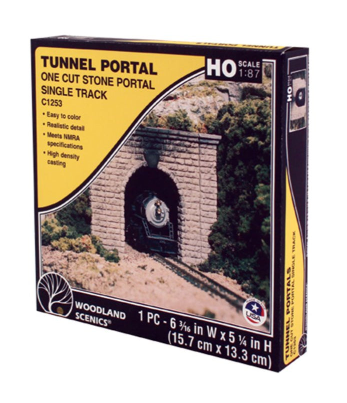 C1253 1 x Single Track Cut Stone Tunnel Portal