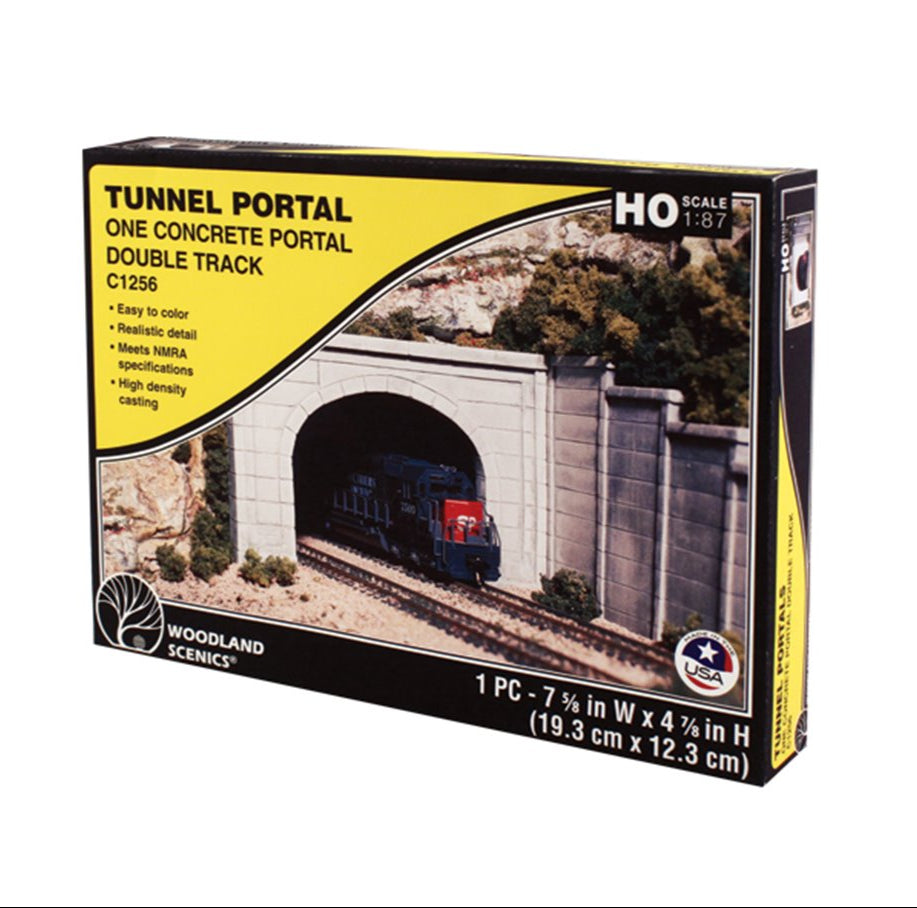 C1256 1 x Double Track Concrete Tunnel Portal
