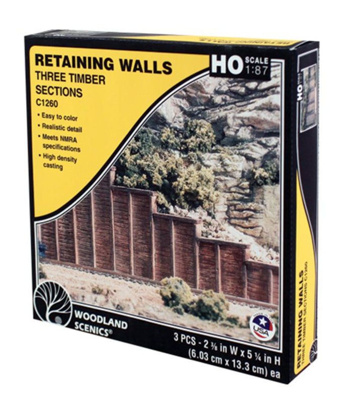 C1260 3 x Timber Retaining Walls