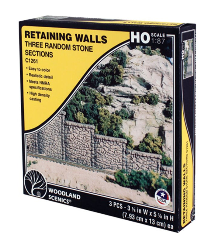 C1261 3 x Random Stone Retaining Walls