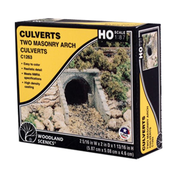 C1263 2 x Masonry Arch Culverts
