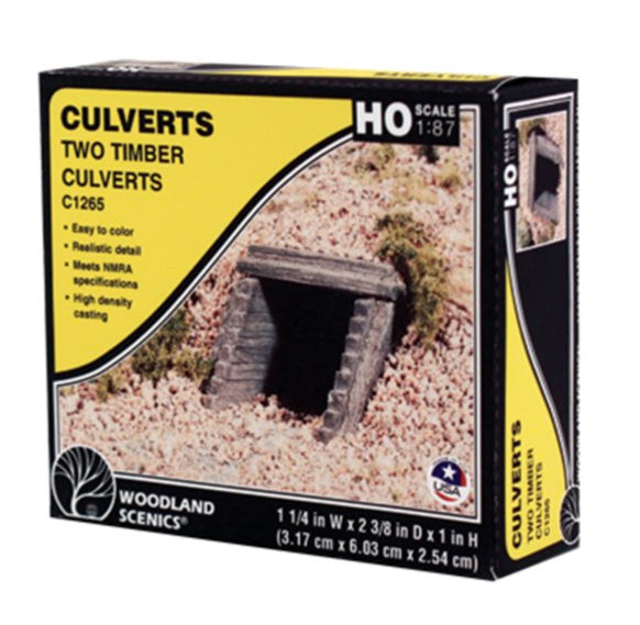 C1265 2 x Timber Culverts