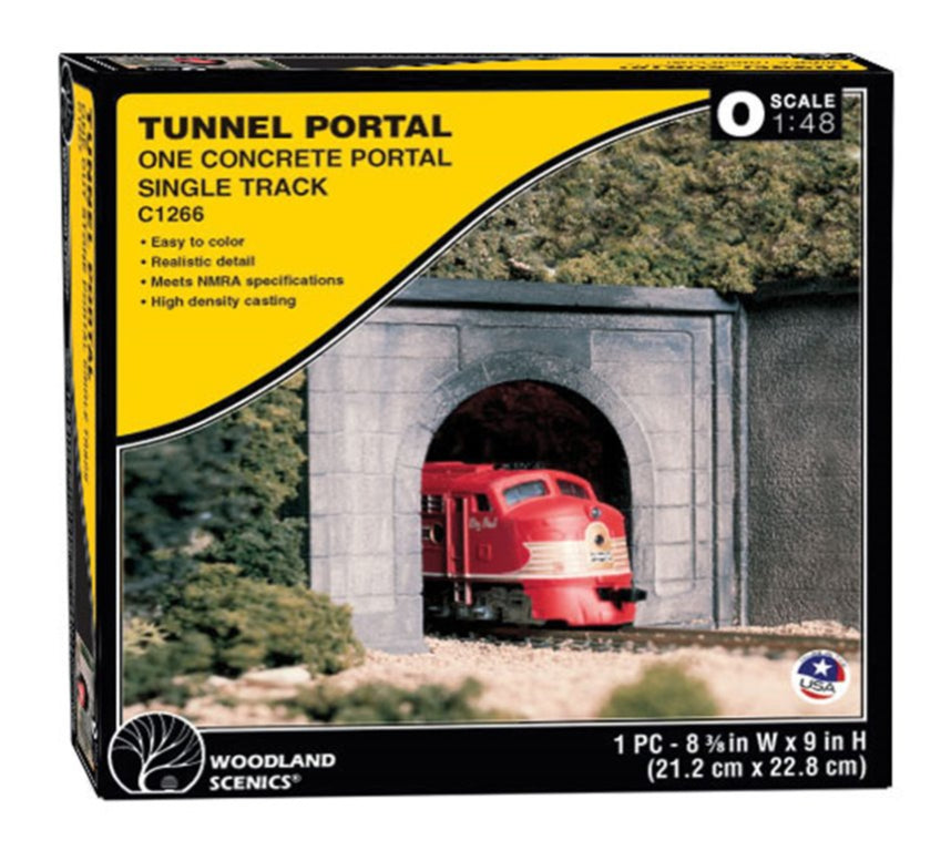 O Gauge Concrete Single Tunnel Portal