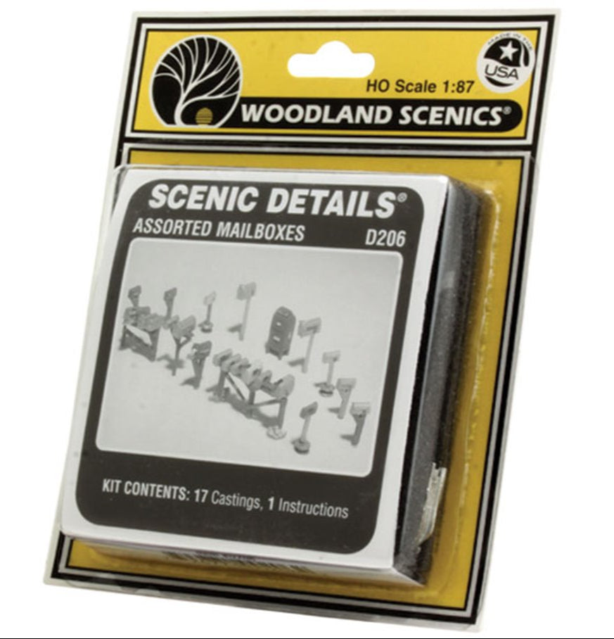 D206 Assorted Mailboxes HO/OO
