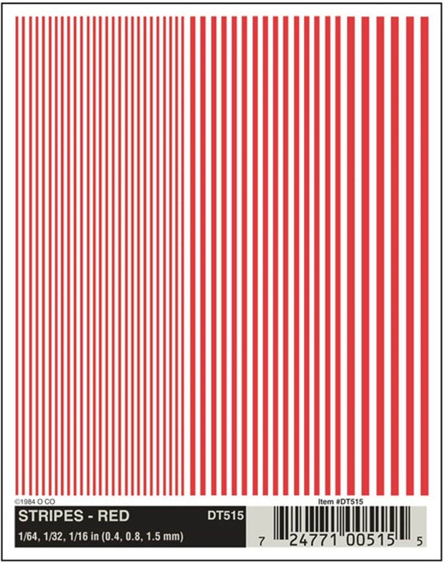 WOODLAND SCENICS - Decals - Stripes - Red