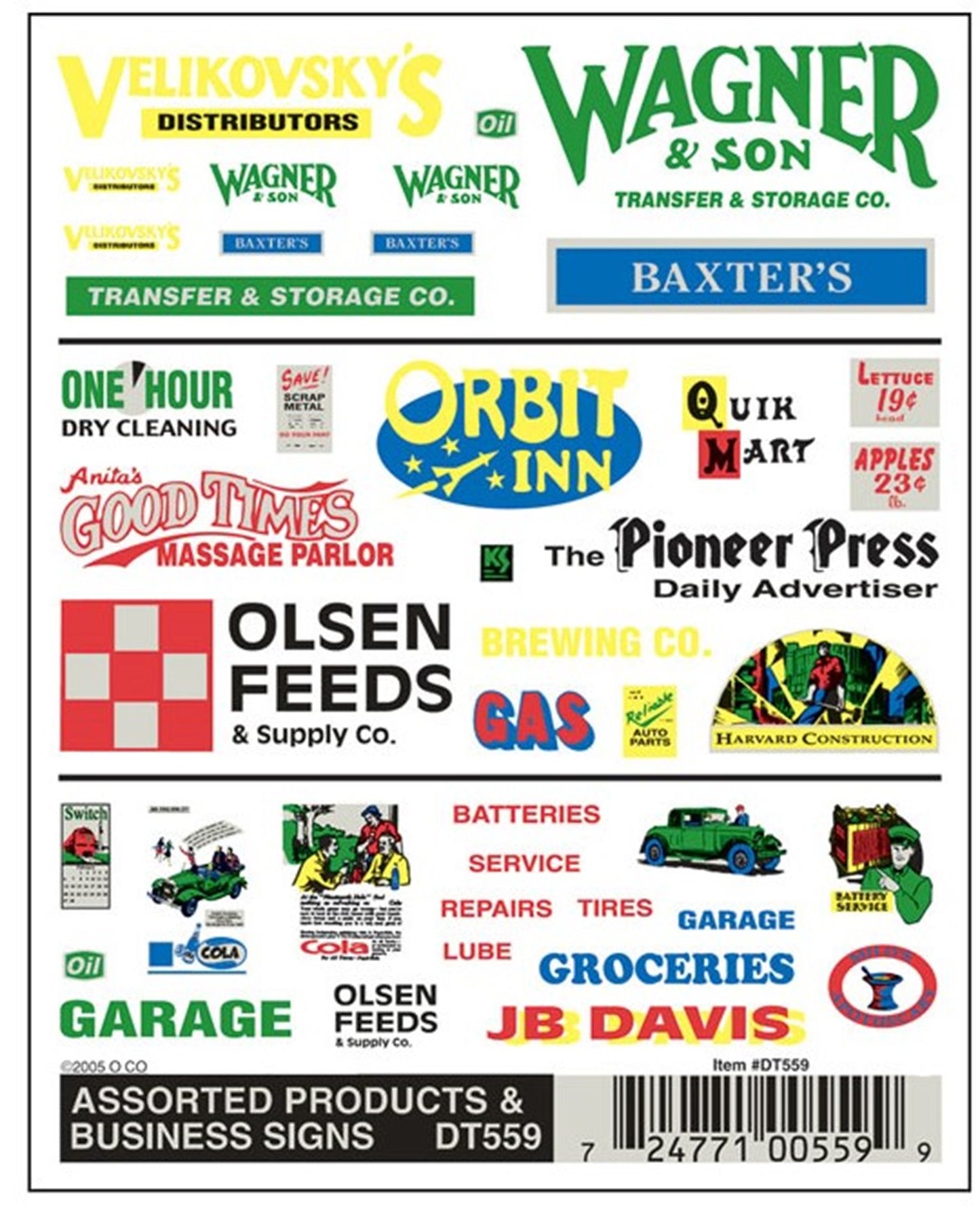 WOODLAND SCENICS - Decals - Business Signs