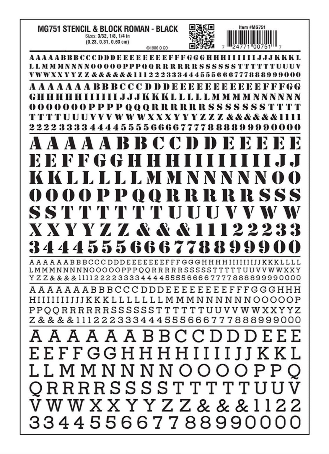 Stencil & Block Roman Black