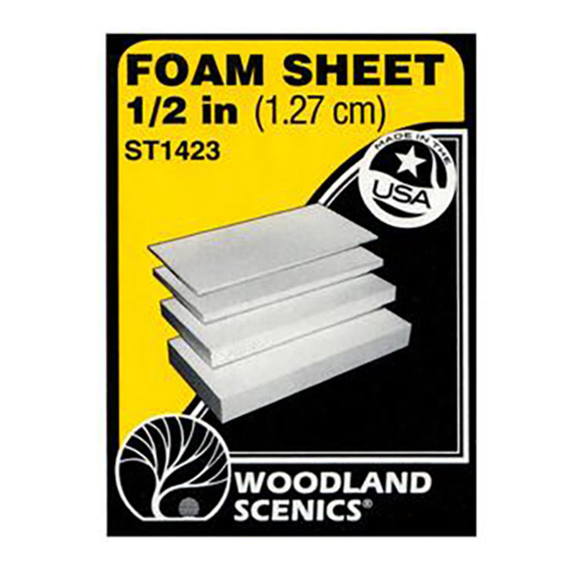 Woodland Scenics WST1423 ST1423 ½” x 2’ Long Foam Sheet Rails of