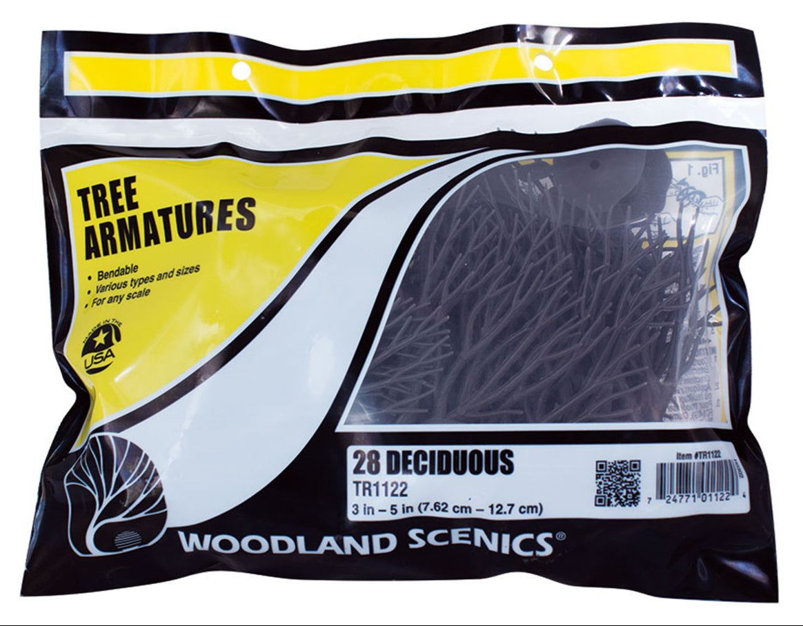 TR1122 28 Deciduous Tree Armatures 3"-5" (7.6cm - 12.7cm)