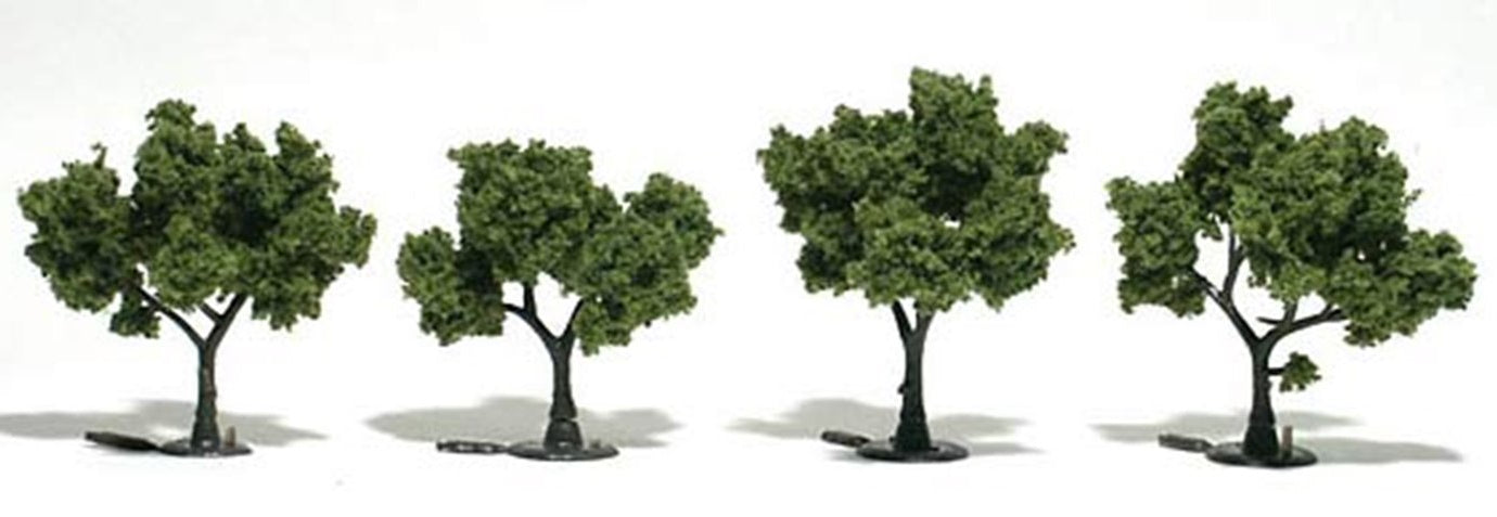 Light Green Trees 2 - 3 inch (Pack of 4)