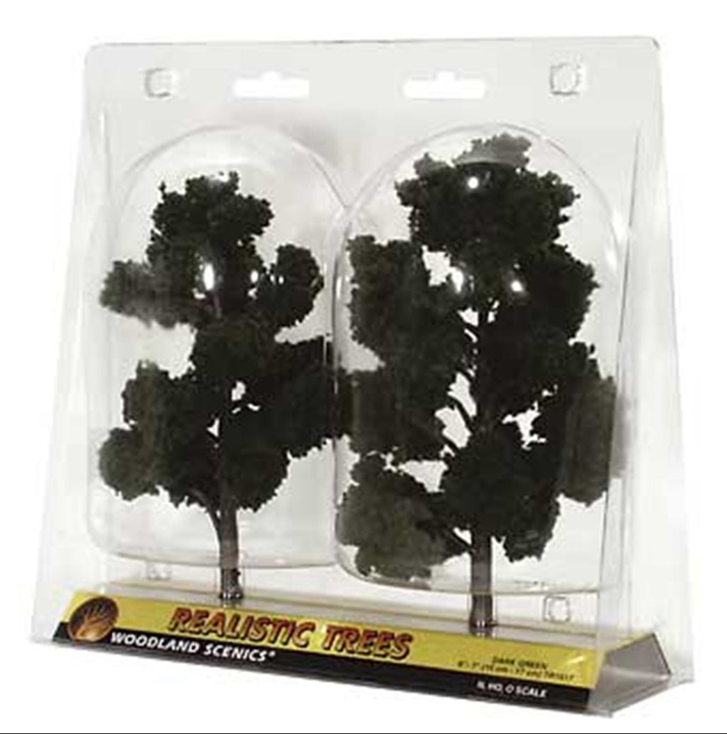 Dark Green Trees 6 - 7 inch (Pack of 2)