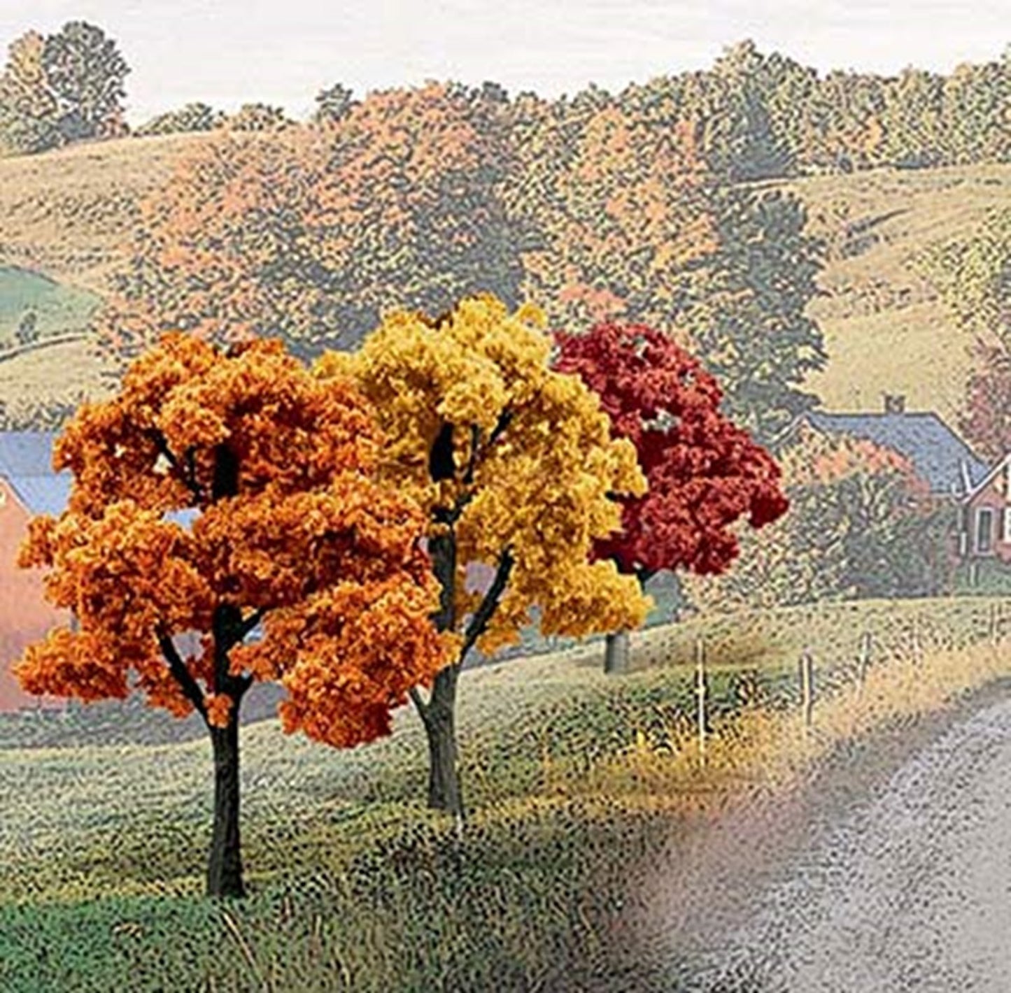 Fall Deciduous Trees 3 - 5 inch (Pack of 14)