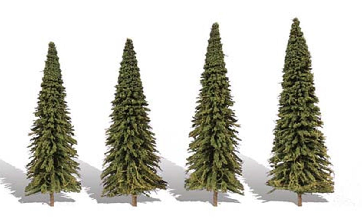 Forever Green Trees 3 ½ - 5 ½ inch (Pack of 4)