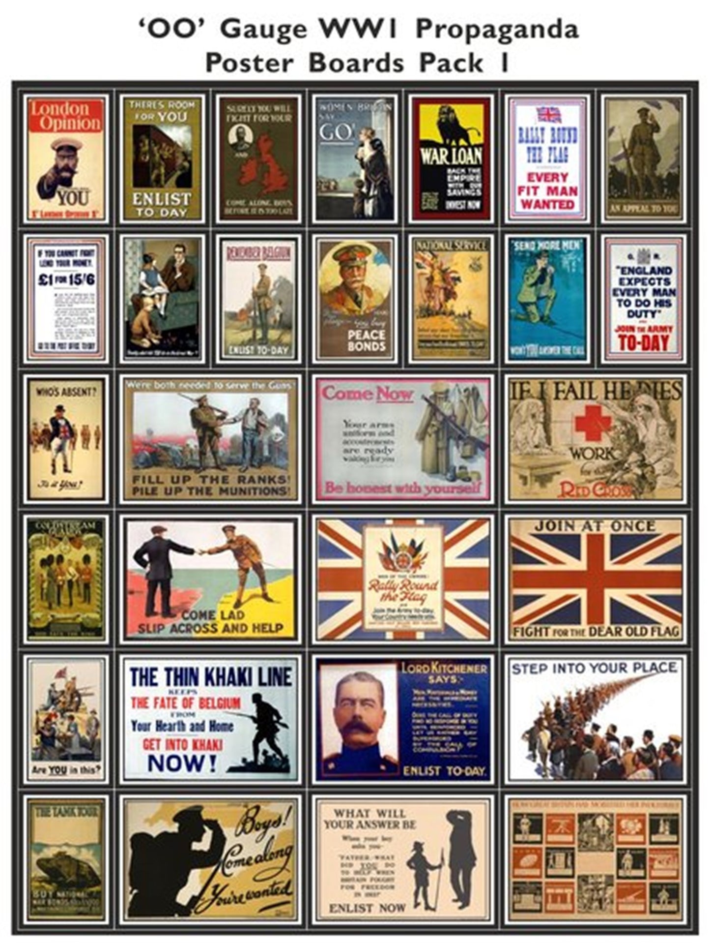 WW1 Propaganda Poster Boards Pack 1