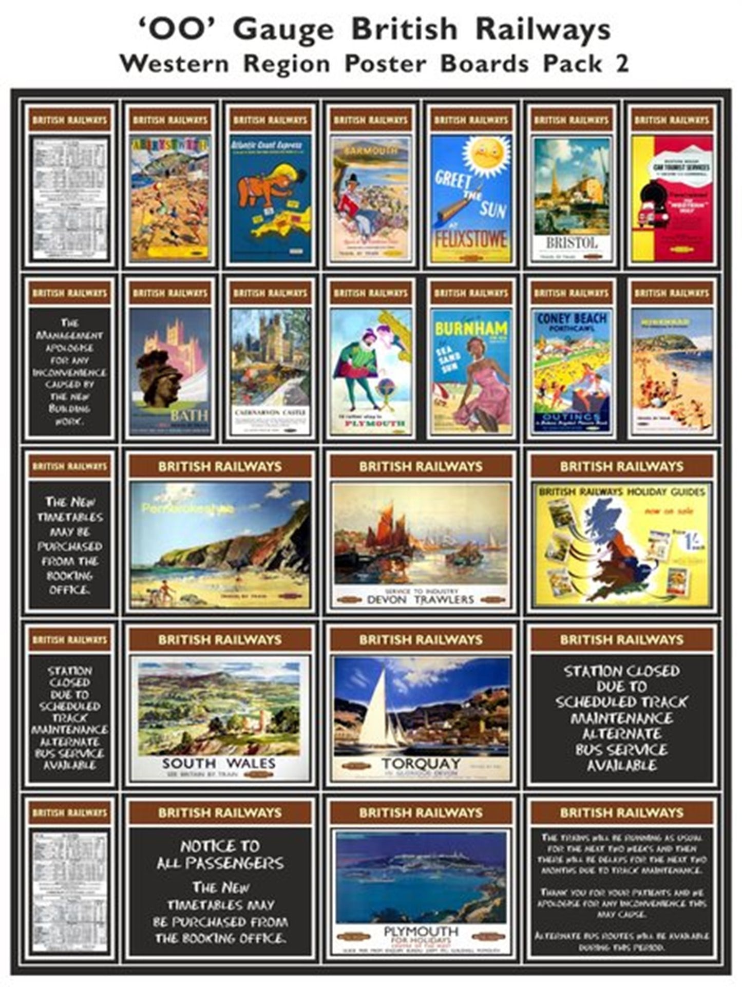 British Railways Western Region Poster Boards Pack 2