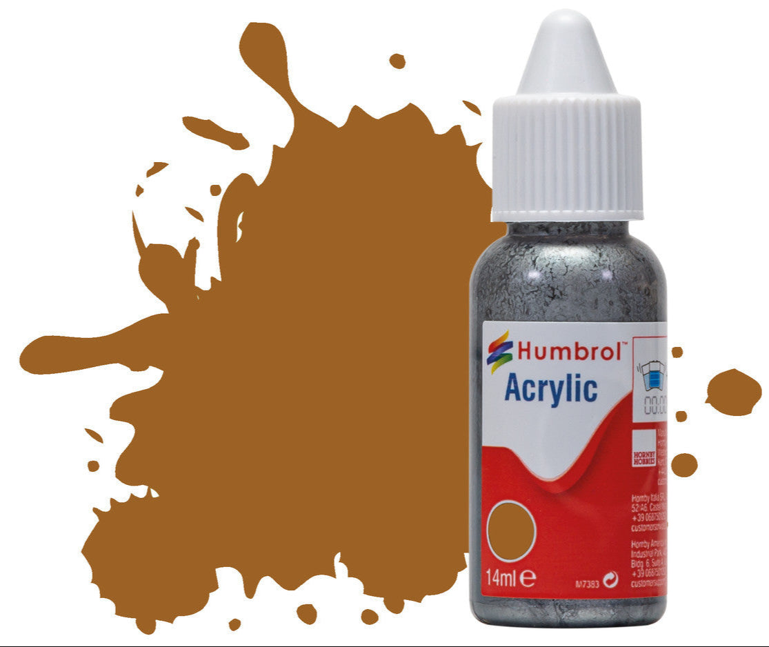 HUMBROL ACRYLIC DROPPER BOTTLE - No 12 Copper - Metallic - 14ml