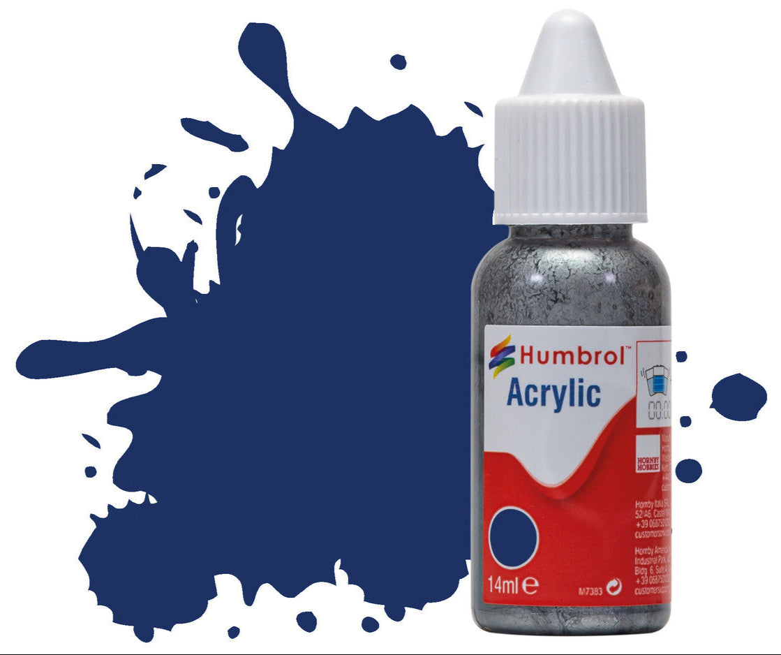 HUMBROL ACRYLIC DROPPER BOTTLE - No 15 Midnight Blue - Gloss - 14ml