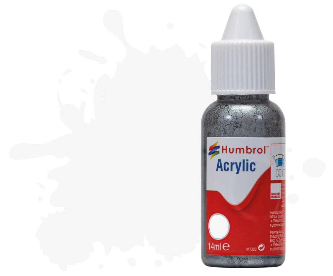 HUMBROL ACRYLIC DROPPER BOTTLE - No 22 White - Gloss - 14ml