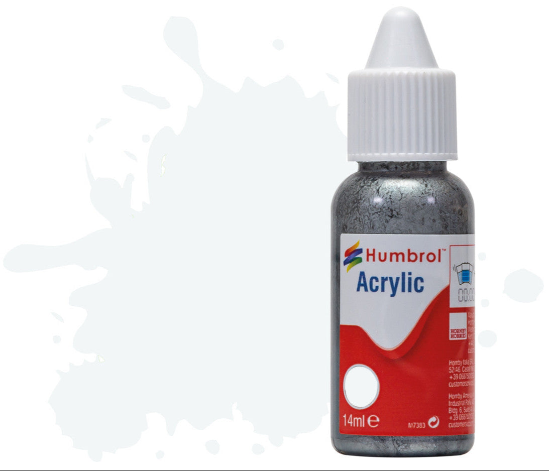 HUMBROL ACRYLIC DROPPER BOTTLE - No 34 White - Matt - 14ml