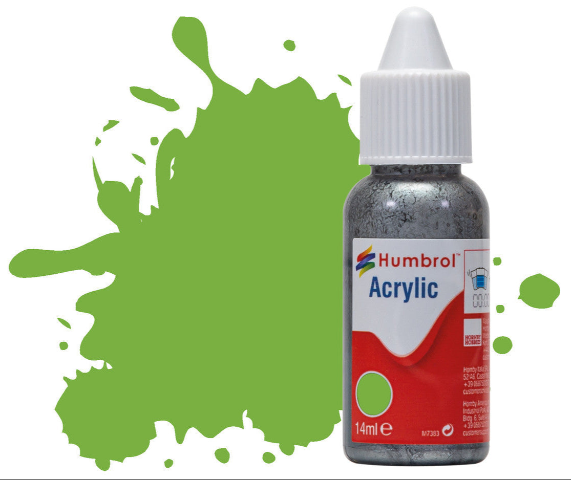 HUMBROL ACRYLIC DROPPER BOTTLE - No 38 Lime Gloss - 14ml