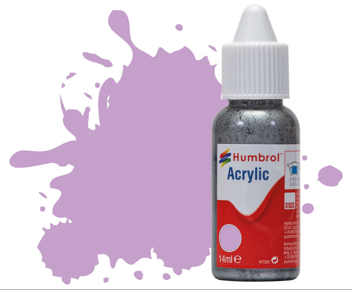 HUMBROL ACRYLIC DROPPER BOTTLE - No 42 Pastel Violet Matt - 14ml