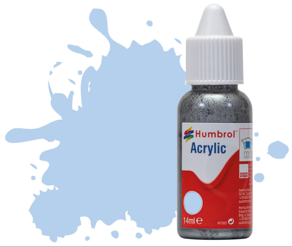 HUMBROL ACRYLIC DROPPER BOTTLE - No 44 Pastel Blue Matt - 14ml