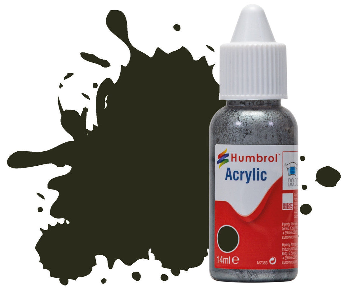 HUMBROL ACRYLIC DROPPER BOTTLE - No 53 Gunmetal - Metallic - 14ml
