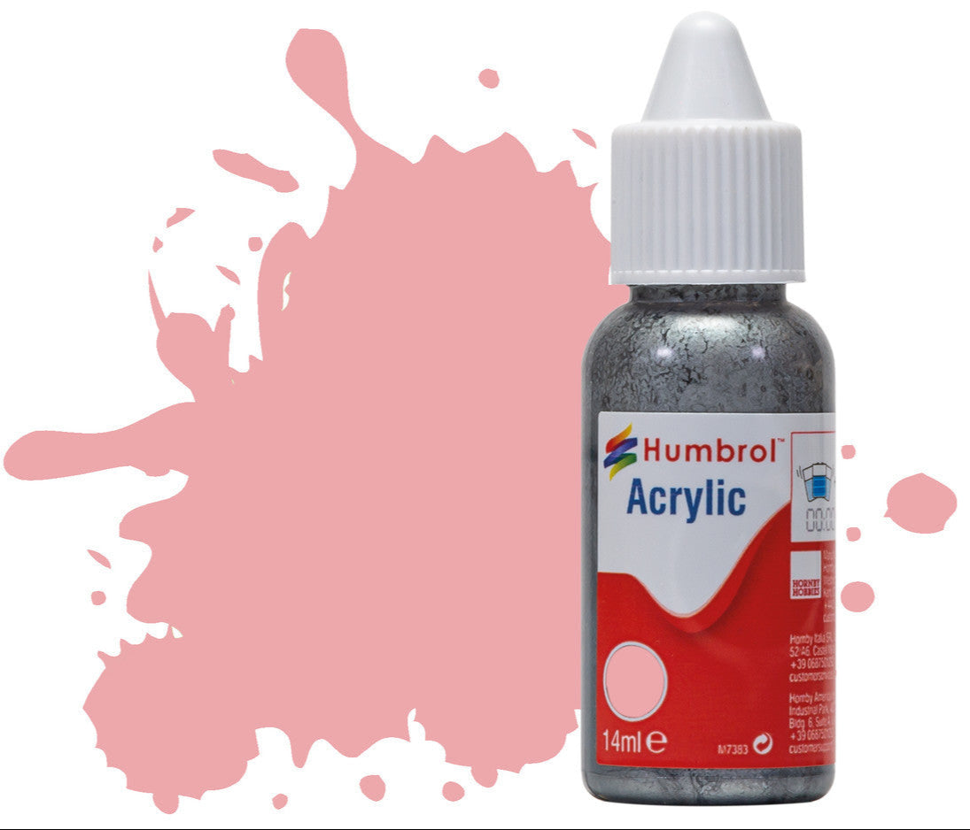 HUMBROL ACRYLIC DROPPER BOTTLE - No 57 Pink Matt - 14ml