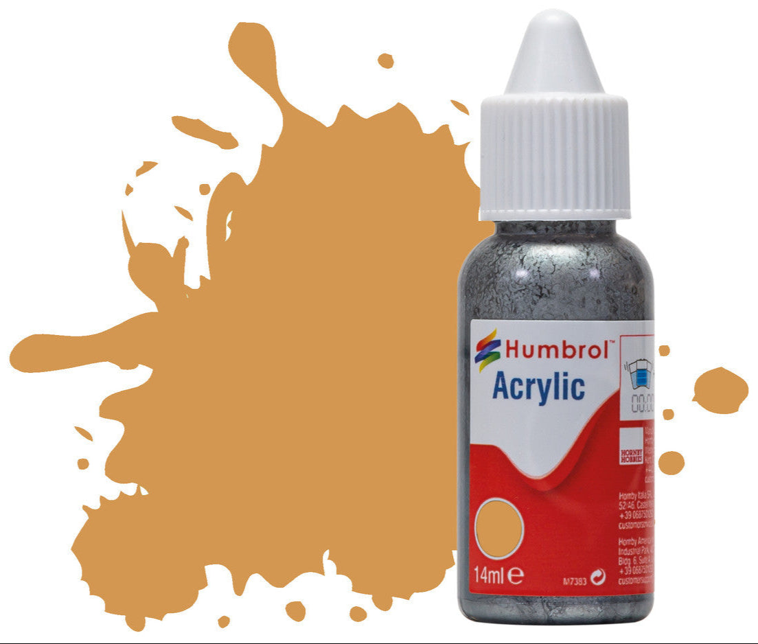 HUMBROL ACRYLIC DROPPER BOTTLE - No 63 Sand - Matt - 14ml