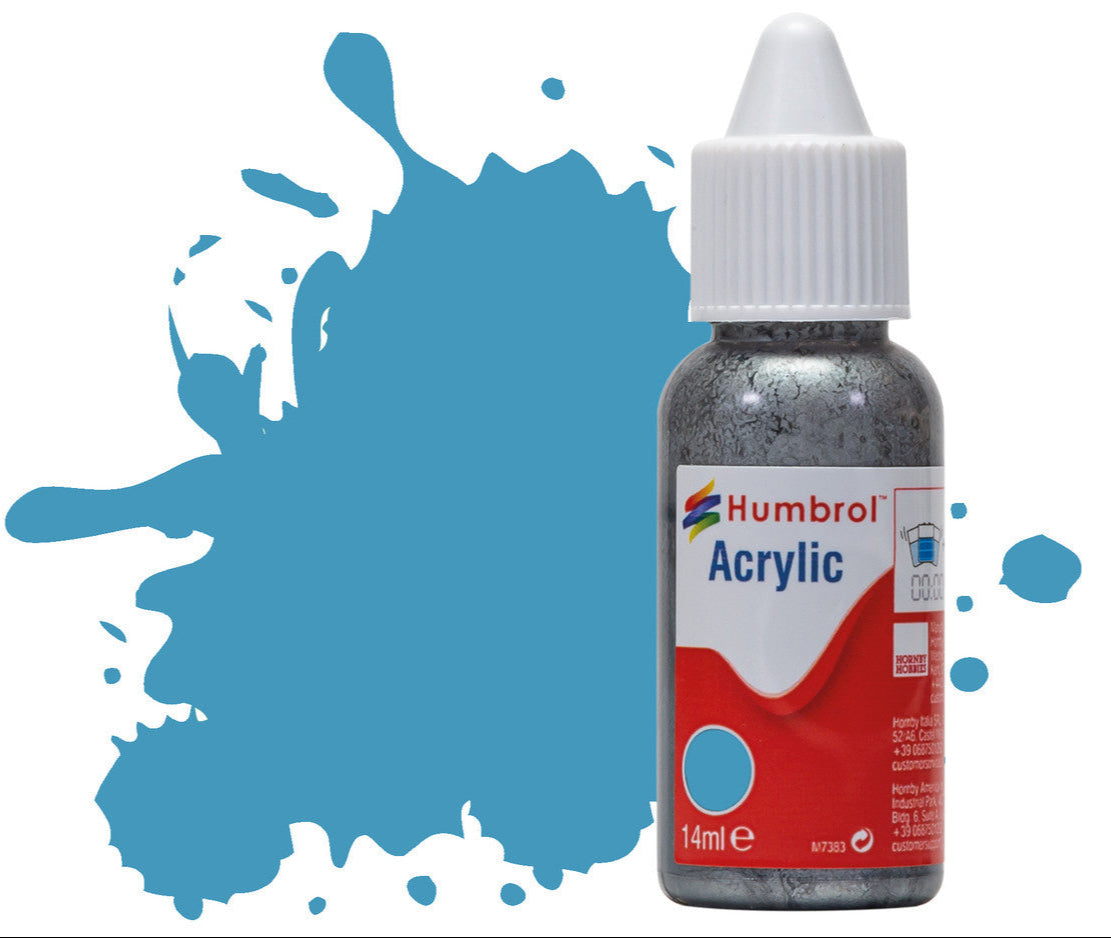 HUMBROL ACRYLIC DROPPER BOTTLE - No 89 Middle Blue Matt - 14ml