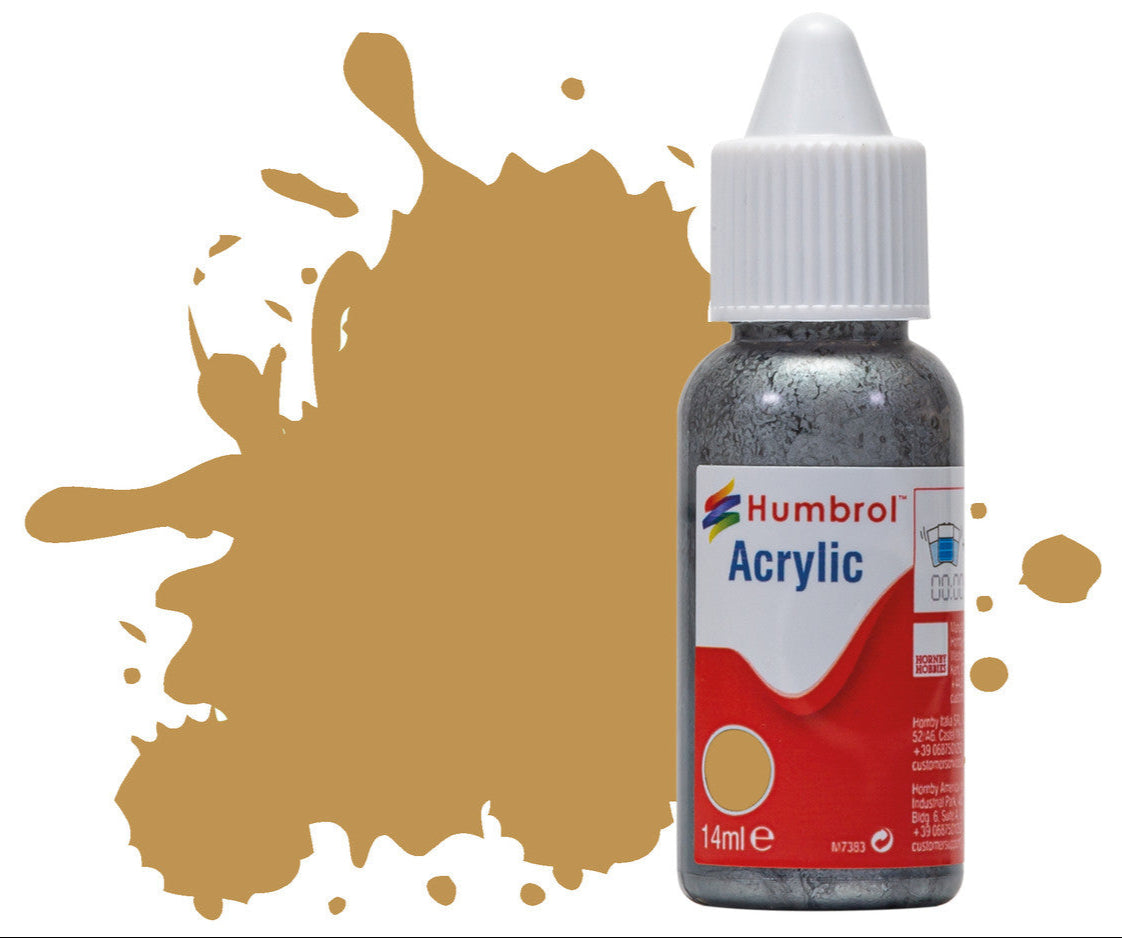 HUMBROL ACRYLIC DROPPER BOTTLE - No 93 Desert Yellow - 14ml
