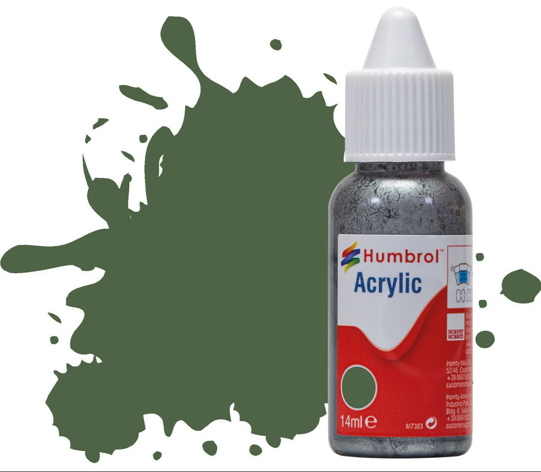 HUMBROL ACRYLIC DROPPER BOTTLE - No 117 US Light Green - Matt - 14ml