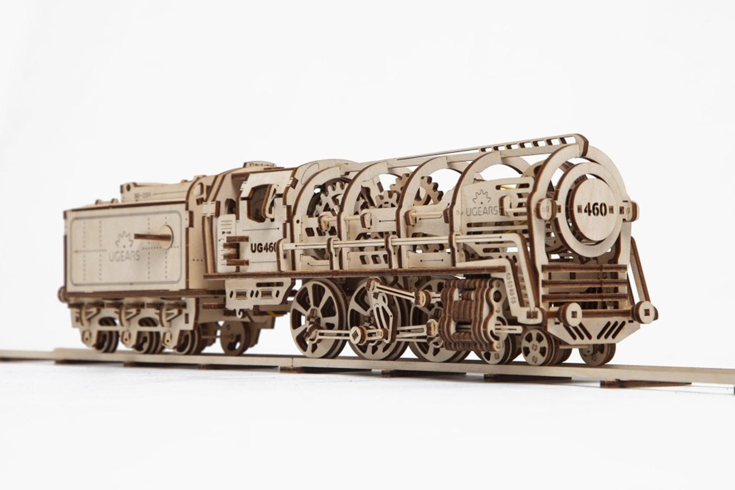 Steam Locomotive with Tender Mechanical Model Kit