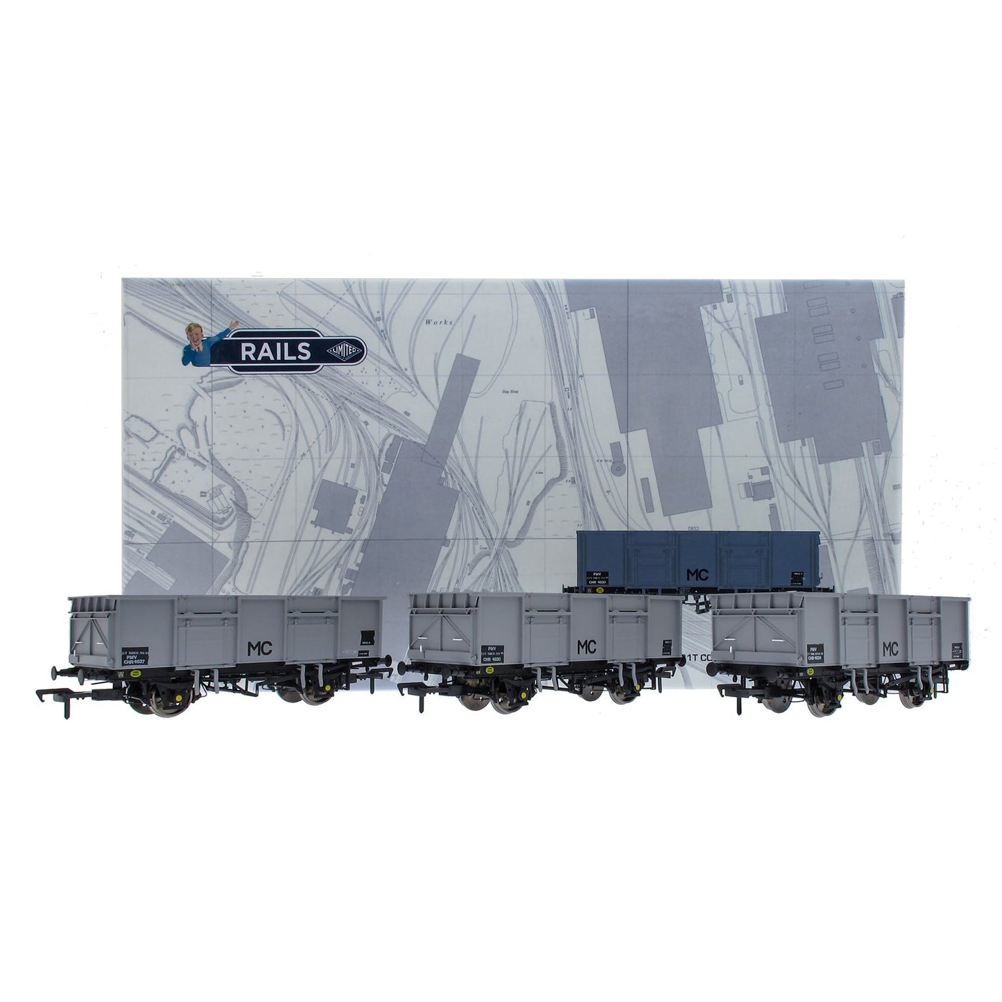 BR MDV / PMV 21 Ton Mineral Wagon Triple Pack in MC Metals Livery