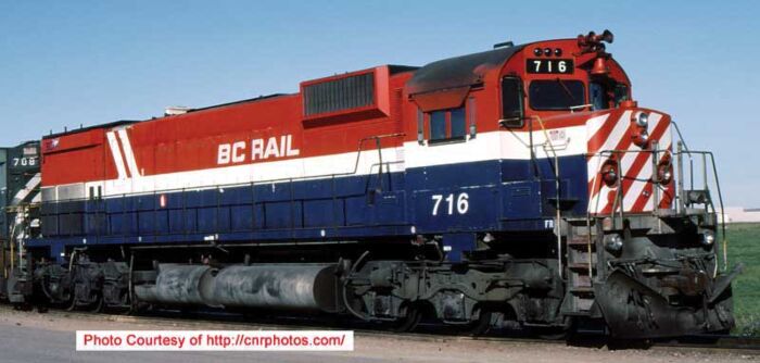 BC RAIL BCR MLW M630 Diesel Locomotive #716 with DCC Sound