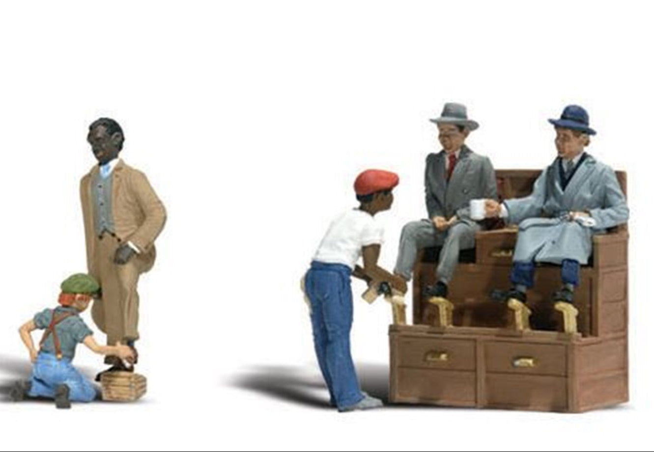 Woodland Scenics WA2176 N Gauge Figures - Shoe Shiners