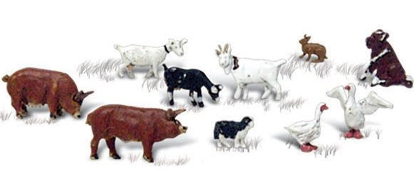 Woodland Scenics WA2202 N Gauge Figures - Barnyard Animals