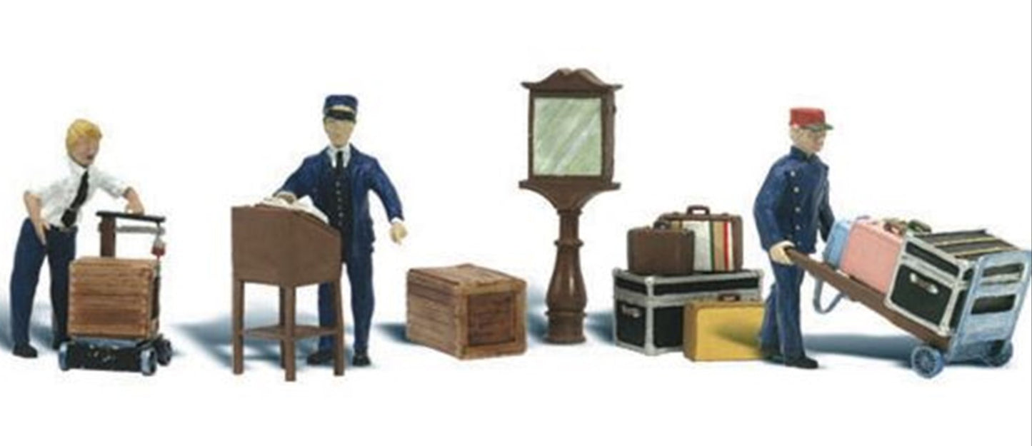 Woodland Scenics WA2211 N Gauge Figures - Depot Workers & Accessories