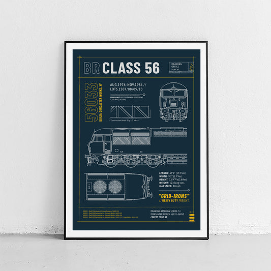 Class 56 Technical Drawing Print