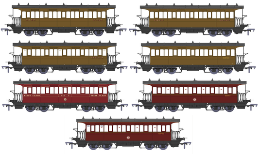Rapido OO Gauge Wisbech & Upwell Bogie Coaches