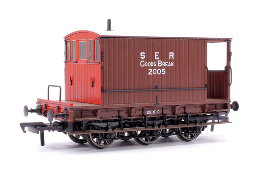 EXCLUSIVE SECR Single Veranda 6 Wheel Brake Vans.