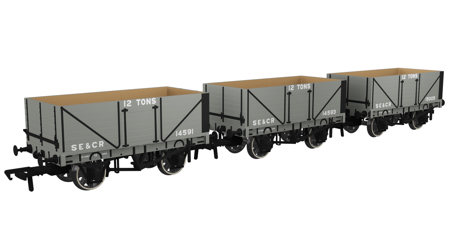 SECR 12 Ton 7 Plank Mineral Wagons