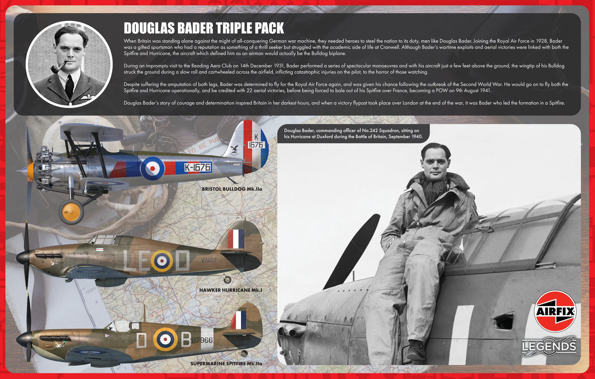 A40101 Legends - Douglas Bader - Triple Pack Model Kit