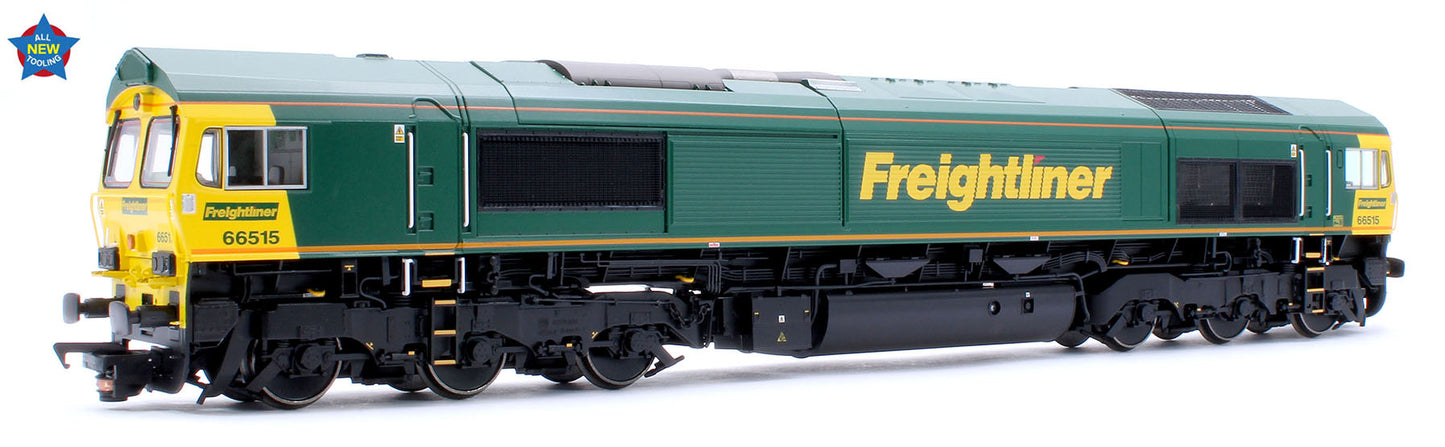 Class 66/5 66515 Freightliner Green Diesel Locomotive
