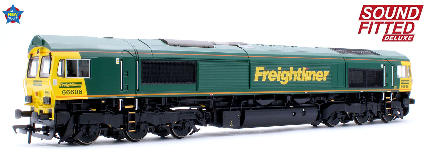 Class 66/6 66606 Freightliner Green Diesel Locomotive - Deluxe DCC Sound